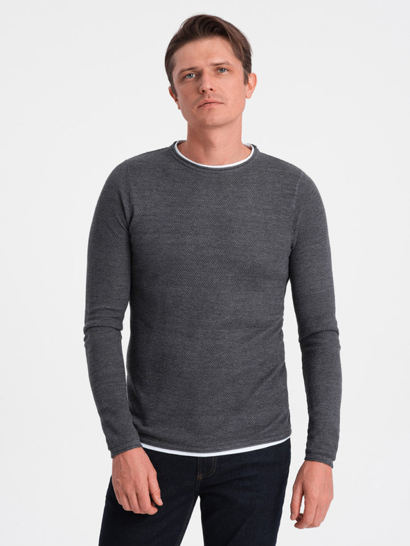Ombre Clothing Dunkelgrau Herren Pullover Ombre Kleidung