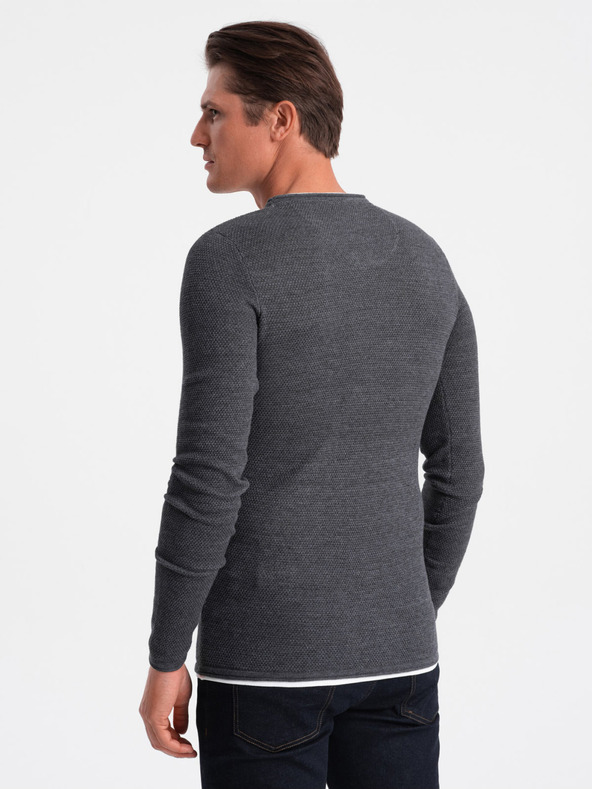 Ombre Clothing Dunkelgrau Herren Pullover Ombre Kleidung