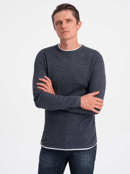 Ombre Clothing Dunkelblau Herren Pullover Ombre Clothing