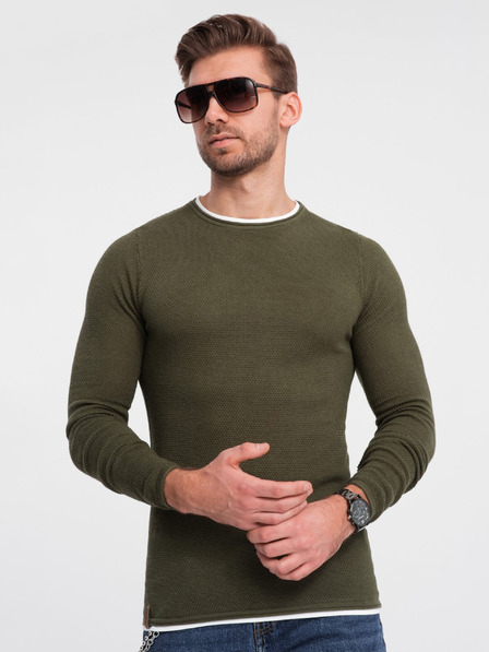 Ombre Clothing Khaki Herren Pullover Ombre Kleidung