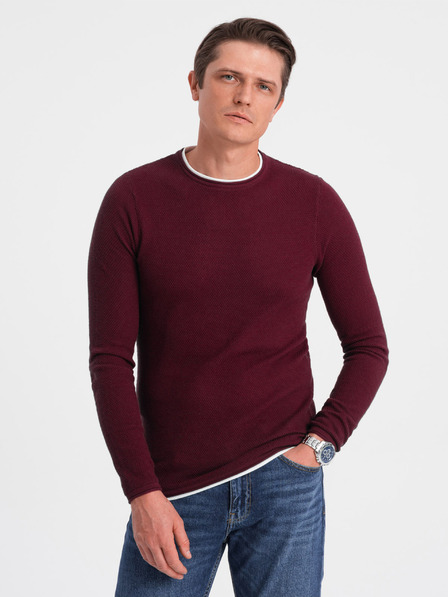 Ombre Clothing Herren Pullover Ombre Clothing Burgunderrot