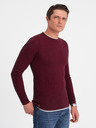 Ombre Clothing Herren Pullover Ombre Clothing Burgunderrot