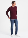 Ombre Clothing Herren Pullover Ombre Clothing Burgunderrot