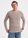 Ombre Clothing Beige Herren Pullover Ombre Kleidung