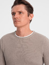 Ombre Clothing Beige Herren Pullover Ombre Kleidung