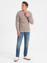Ombre Clothing Beige Herren Pullover Ombre Kleidung