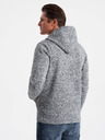 Ombre Clothing Grau gestromter Herren Kapuzenpullover Ombre Clothing