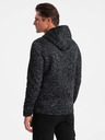 Ombre Clothing Dunkelgrauer Herren-Kapuzenpullover gestromt Ombre Clothing
