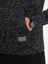 Ombre Clothing Dunkelgrauer Herren-Kapuzenpullover gestromt Ombre Clothing