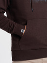 Ombre Clothing Dunkelbraunes bedrucktes Sweatshirt für Männer Ombre Clothing