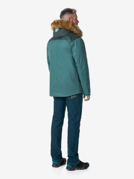 Kilpi Schwarze Herren-Winterjacke mit Fellimitat Kilpi ALPHA