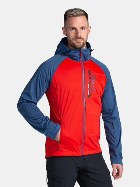 Kilpi Blaue und rote leichte Herren-Softshell-Jacke Kilpi BELTRA-M