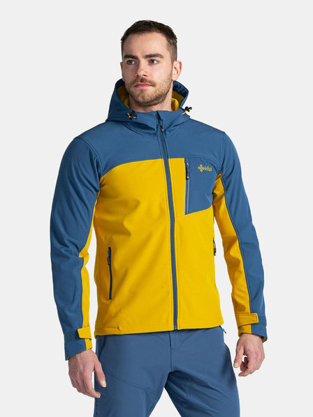 Kilpi Blaue und gelbe Herren-Softshell-Jacke Kilpi RAVIO-M