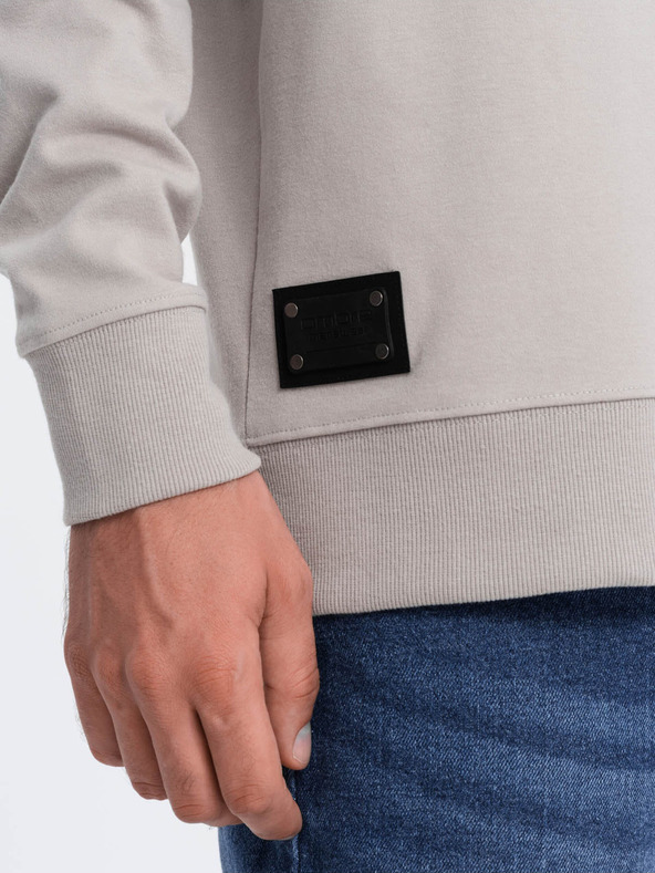 Ombre Clothing Hellgrau Herren Kragen Sweatshirt Ombre Kleidung