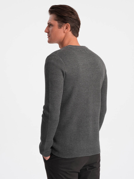 Ombre Clothing Graue Herren Strickjacke mit Taschen Ombre Clothing