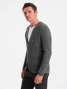 Ombre Clothing Graue Herren Strickjacke mit Taschen Ombre Clothing