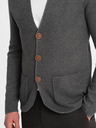 Ombre Clothing Graue Herren Strickjacke mit Taschen Ombre Clothing