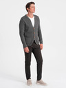 Ombre Clothing Graue Herren Strickjacke mit Taschen Ombre Clothing