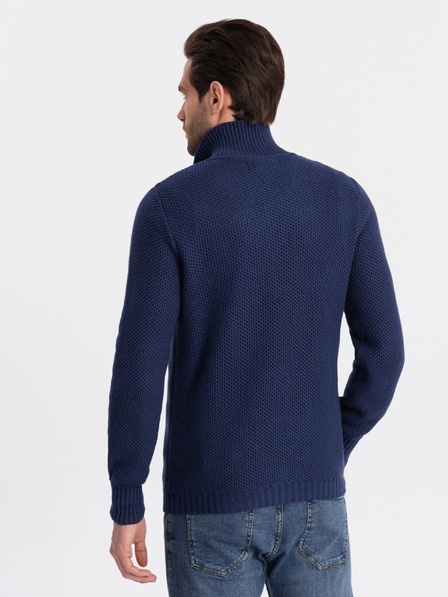 Ombre Clothing Dunkelblau Herren Kragen Pullover Ombre Kleidung
