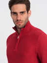 Ombre Clothing Rot Herren Kragenpullover Ombre Kleidung