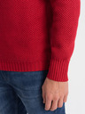 Ombre Clothing Rot Herren Kragenpullover Ombre Kleidung