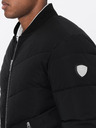 Ombre Clothing Schwarzer Herren Steppbomber Ombre Clothing
