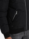 Ombre Clothing Schwarzer Herren Steppbomber Ombre Clothing