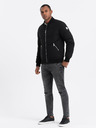 Ombre Clothing Schwarzer Herren Steppbomber Ombre Clothing