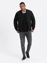 Ombre Clothing Schwarzer Herren Steppbomber Ombre Clothing