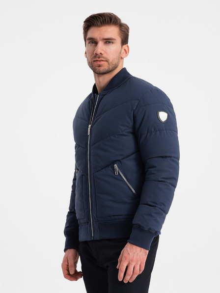 Ombre Clothing Dunkelblau Herren Steppbomber Ombre Clothing