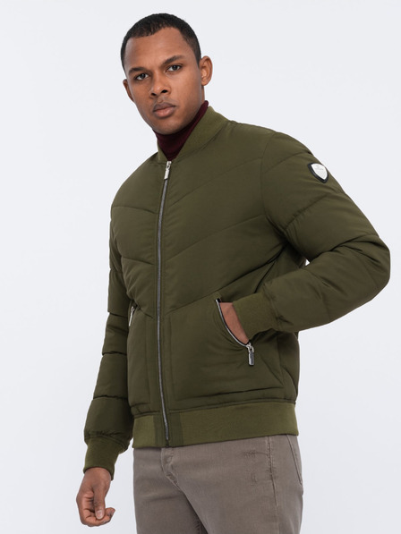 Ombre Clothing Khaki Herren Steppbomber Ombre Kleidung