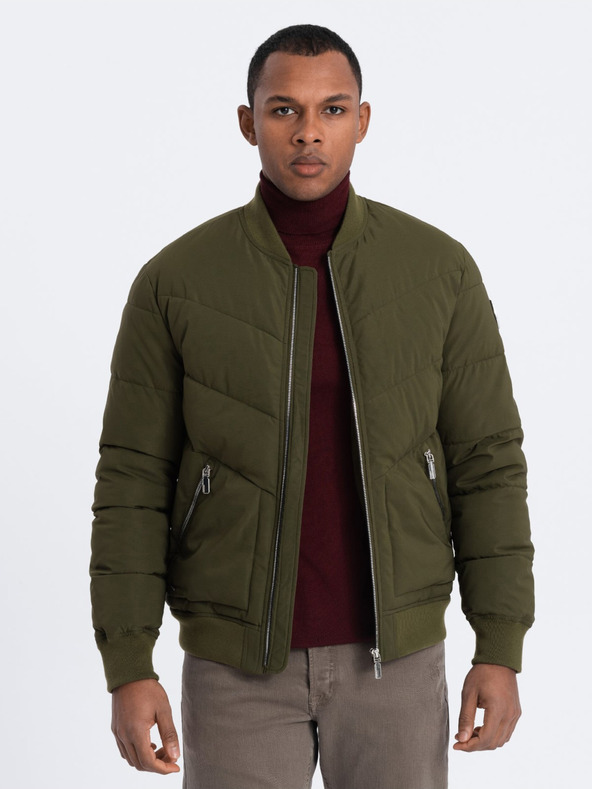 Ombre Clothing Khaki Herren Steppbomber Ombre Kleidung