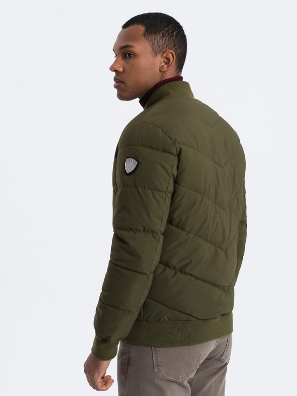 Ombre Clothing Khaki Herren Steppbomber Ombre Kleidung