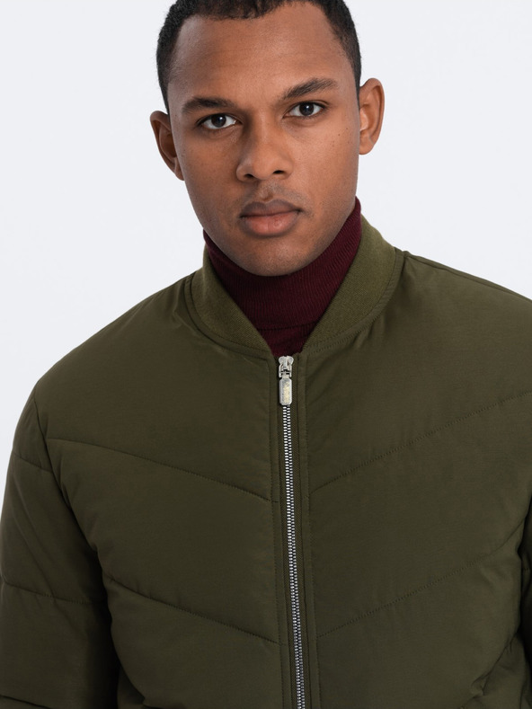Ombre Clothing Khaki Herren Steppbomber Ombre Kleidung