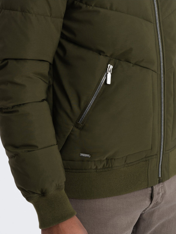 Ombre Clothing Khaki Herren Steppbomber Ombre Kleidung