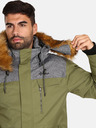 Kilpi Khakifarbene Herren-Winterjacke mit Fellimitat Kilpi ALPHA