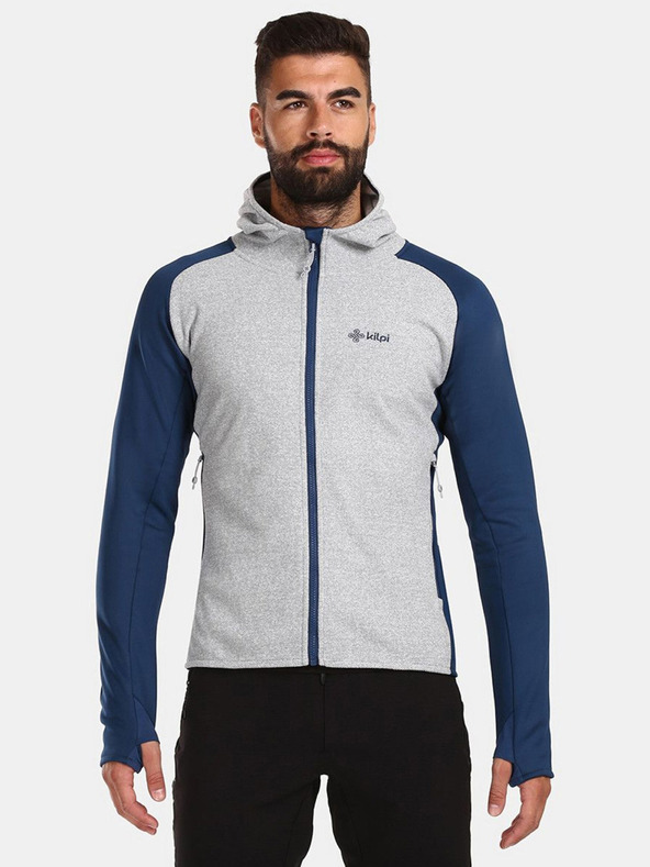 Kilpi Blaugrauer Herren-Fleece-Kapuzenpullover Kilpi VERSAM-M