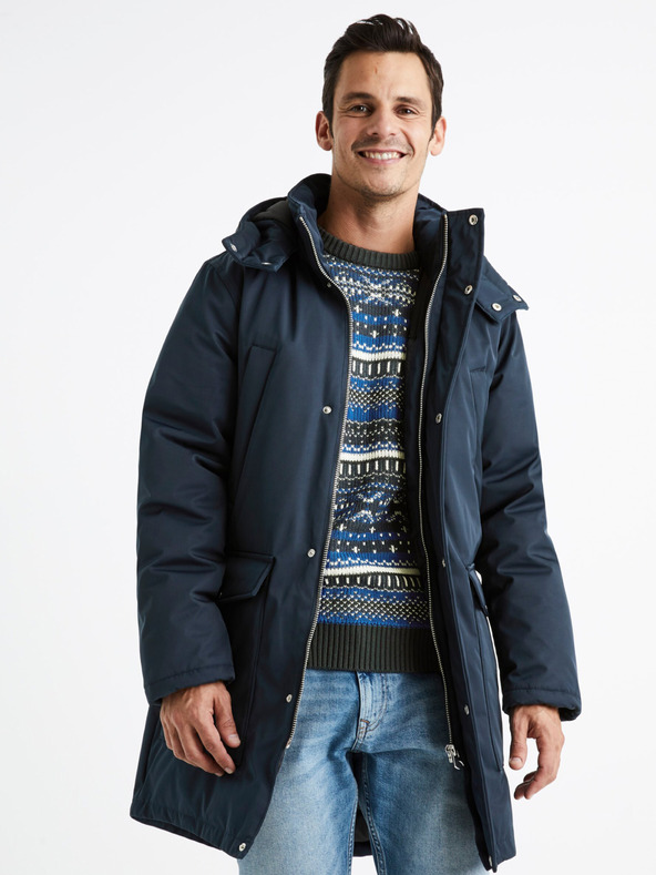Celio Dunkelblauer Herren-Winterparka Celio Cuturino