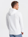 Ombre Clothing Weißer Herren-Kapuzenpullover mit Druck Ombre Clothing
