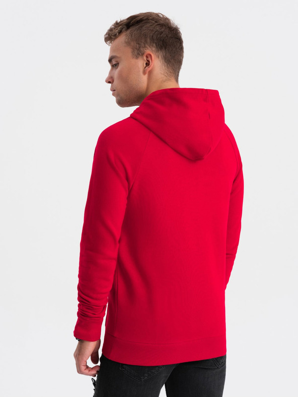 Ombre Clothing Rotes bedrucktes Herren Sweatshirt Ombre Kleidung
