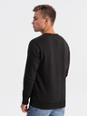 Ombre Clothing Dunkelbraunes bedrucktes Sweatshirt für Männer Ombre Clothing