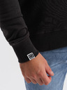 Ombre Clothing Dunkelbraunes bedrucktes Sweatshirt für Männer Ombre Clothing