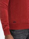 Ombre Clothing Roter Herren-Basispullover mit V-Ausschnitt Ombre Kleidung