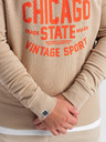 Ombre Clothing Beige Herren Sweatshirt bedruckt Ombre Kleidung