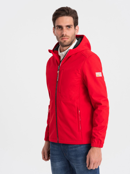 Ombre Clothing Rote Herren-Softshell-Jacke Ombre Clothing
