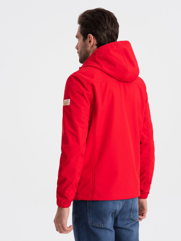 Ombre Clothing Rote Herren-Softshell-Jacke Ombre Clothing