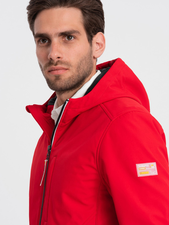 Ombre Clothing Rote Herren-Softshell-Jacke Ombre Clothing