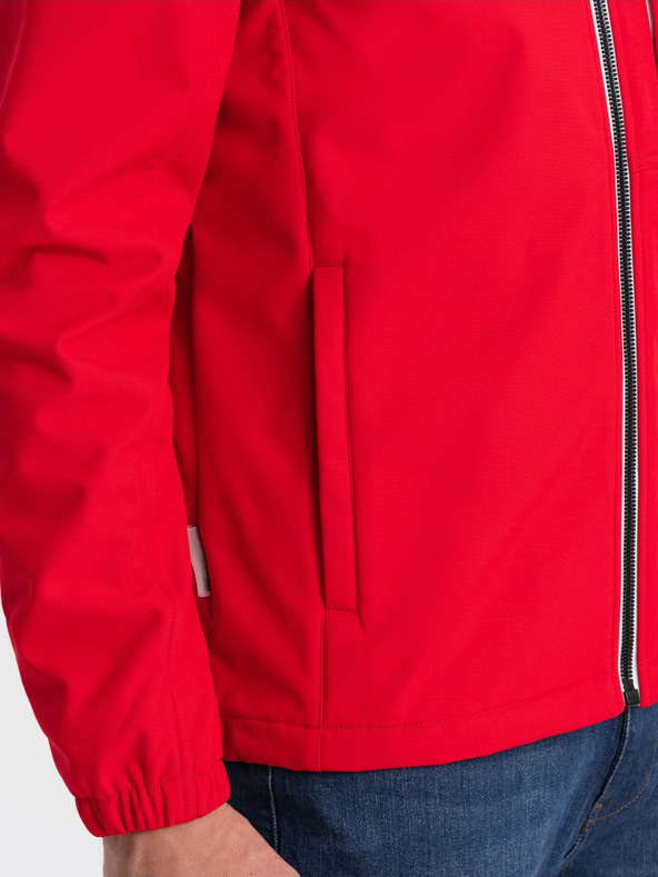Ombre Clothing Rote Herren-Softshell-Jacke Ombre Clothing