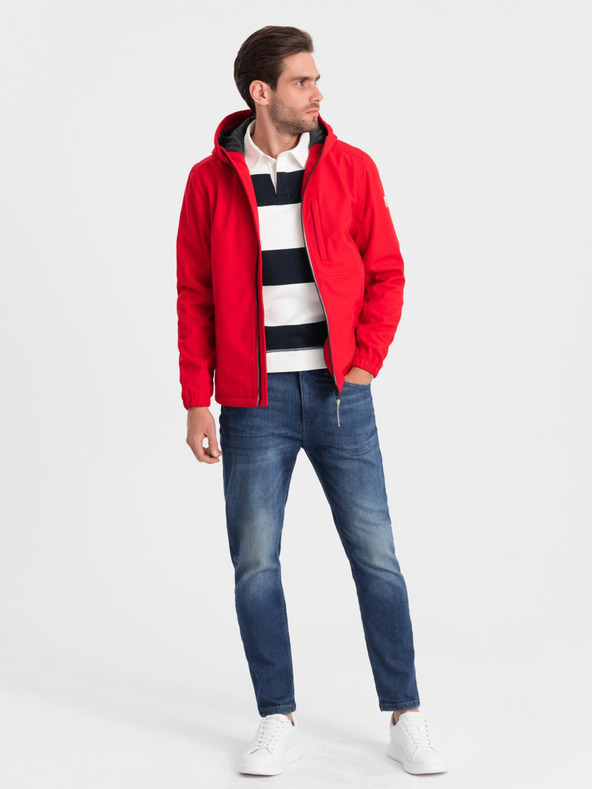 Ombre Clothing Rote Herren-Softshell-Jacke Ombre Clothing