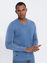 Ombre Clothing Blauer Herren Pullover mit V-Ausschnitt Ombre Clothing